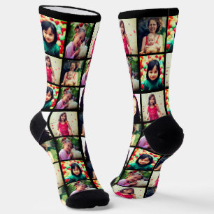 Trendy Foto Collage Socken