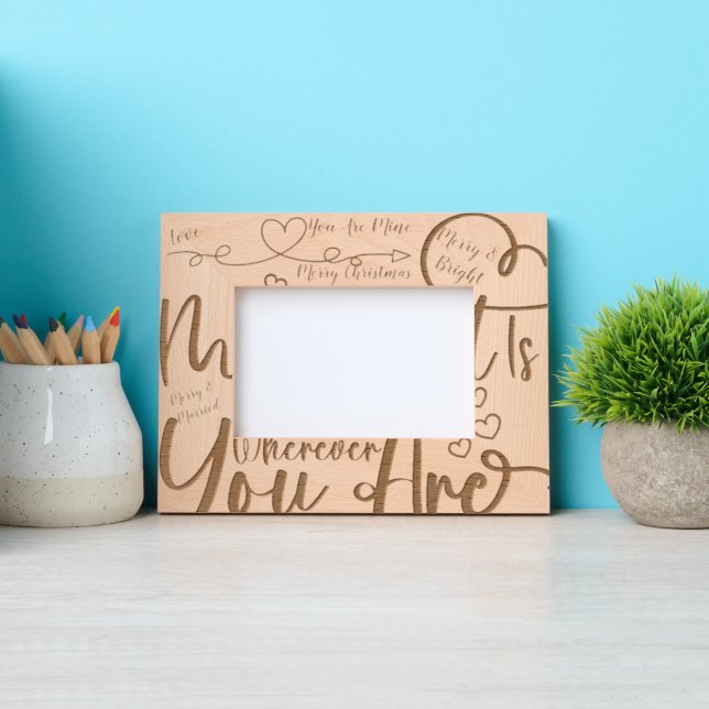 Trendy fröhliche Weihnachten Sie sind meine Geätzte Rahmen (Vorderseite)