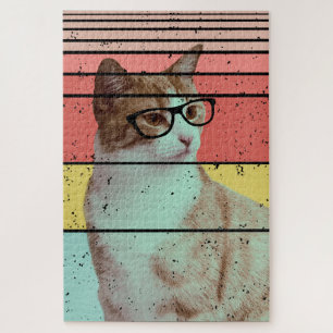 TRENDY FUNNY CUTE KATZE VINTAGE   PUZZLE