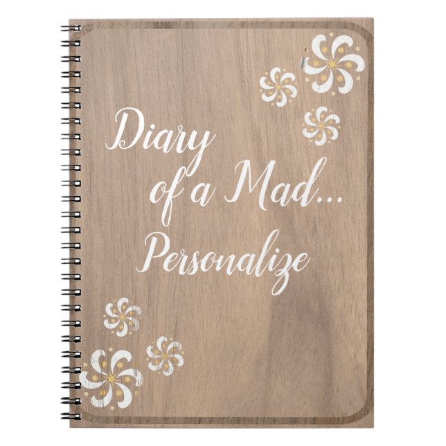 Trendy Funny Diary a Mad Personalize Journal Notizblock (Vorderseite)