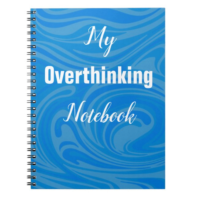 Trendy Funny Overthinking Notebook Journal Notizblock (Vorderseite)