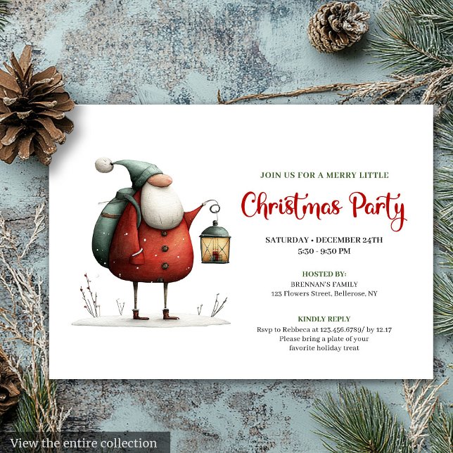 Trendy Funny Santa Christmas Celebration Invites Einladung (Trendy Funny Santa Christmas Celebration Invitation)