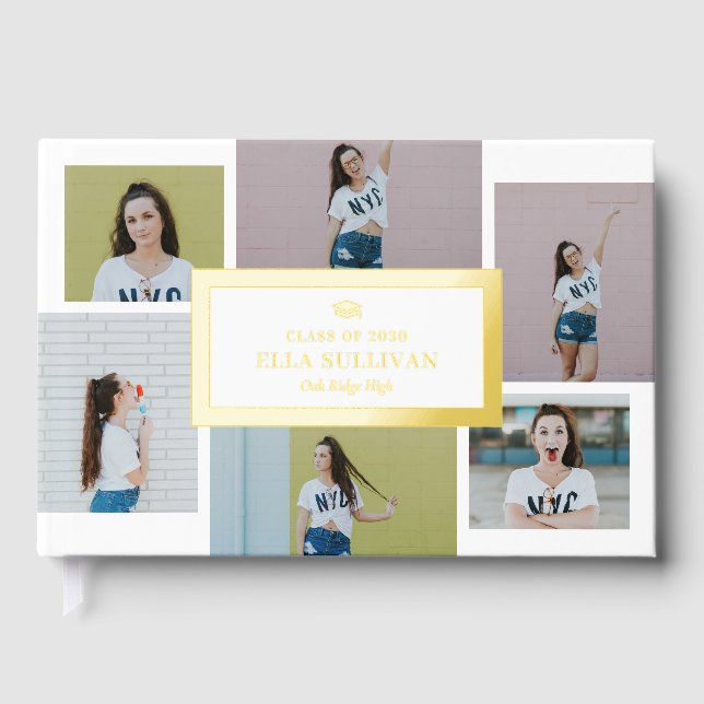 Trendy Gallery Foil Foto Abschluss Gästebuch (Vorderseite)