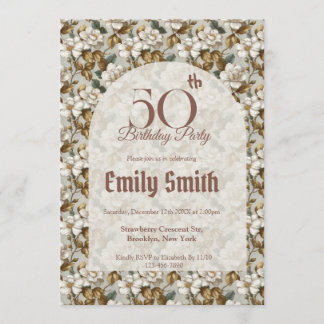 Trendy Gardenias Inspired Beach Party Einladung