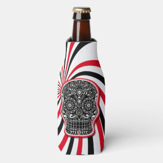 Trendy Gemustert Skull on Sunburst Flaschenkühler
