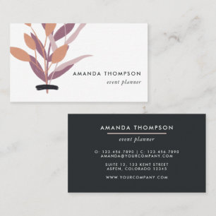 Trendy Geometric Brush Strokes Business Card Visitenkarte