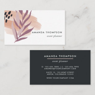 Trendy Geometric Brush Strokes Business Card Visitenkarte