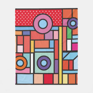 Trendy geometric elemente memphis design. Retro Fleecedecke
