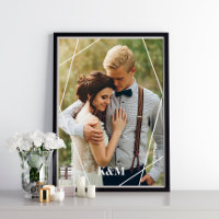 Trendy Geometric Frame und Monogram