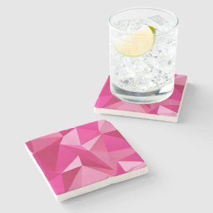 Trendy Geometric Halftone Print Stone Untersetzer