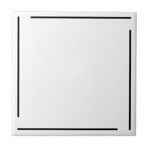 Trendy geometric Minimalistisch Black and White Fliese