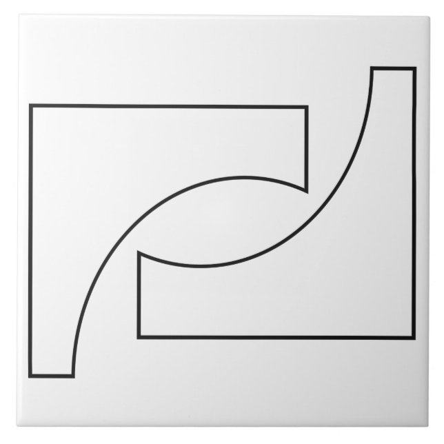 Trendy Geometric Muster Fliese (Vorderseite)