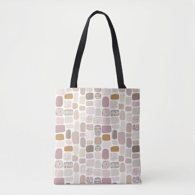 Trendy Geometric Muster Tote Bag 🌸 ✨ (Vorderseite)