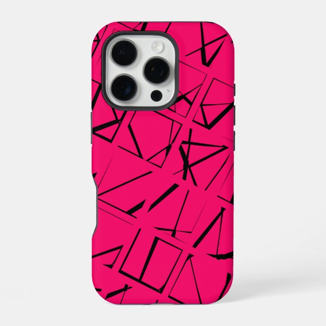 Trendy geometrisches Muster iPhone Hülle (Rückseite)
