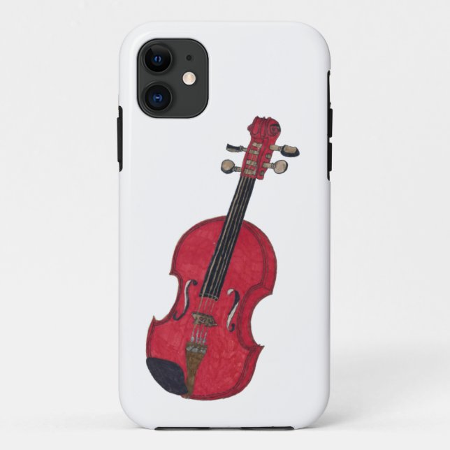 Trendy-Geschenkidee zeichne coole rote Violine Case-Mate iPhone Hülle (Rückseite)