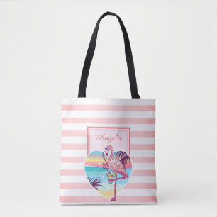 Trendy Gestreift, Flamingo, Cocktail - Personalisi