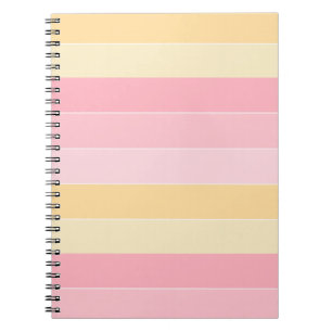 Trendy gestreifte, elegante Pastellfarben-Vorlage Notizblock