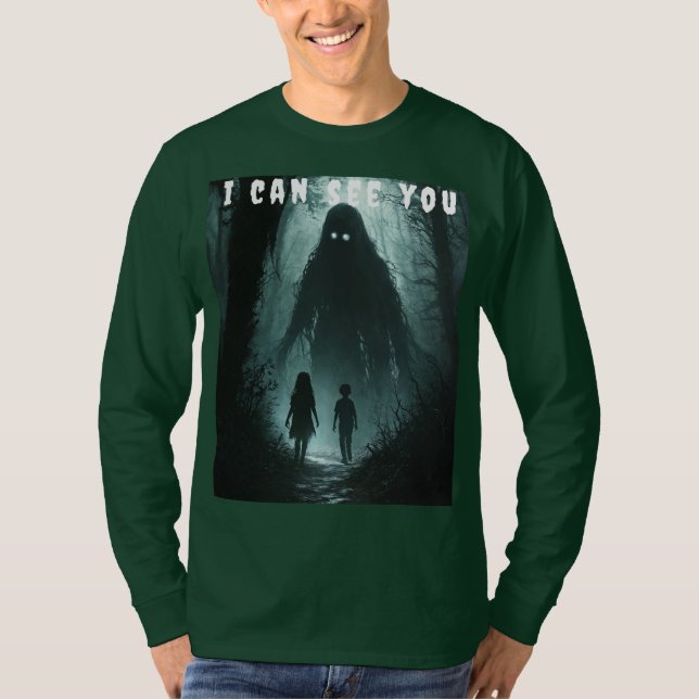 Trendy Ghost Design T - Shirt - Ideal für Spooky (Vorderseite)