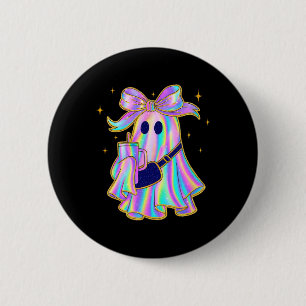 Trendy Ghost Shirt Coffee Tumbler Pastell Hallowee Button