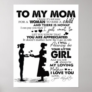 Trendy Gift   Brief an meine Mama   Poster