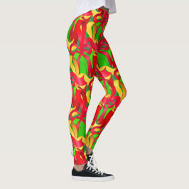 Trendy Gift Wrap Abstrakte Urlaubssaison Leggings