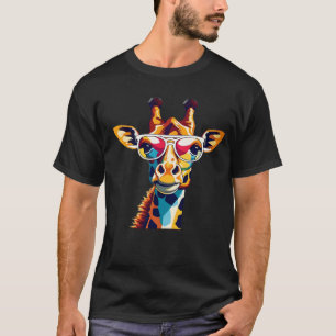 Trendy Giraffe mit Brille Graphic - Animal Lover T-Shirt