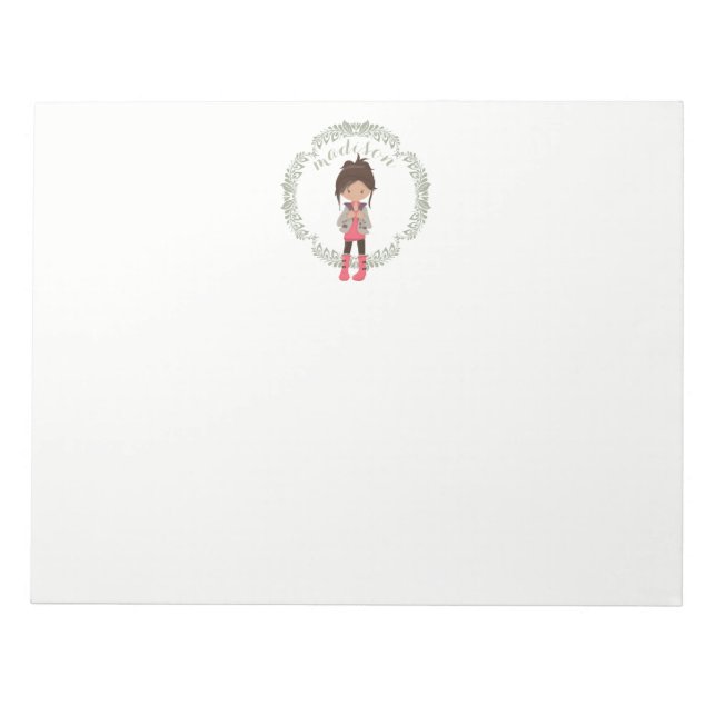 Trendy Girly Avatar Notizblock (Vorderseite)