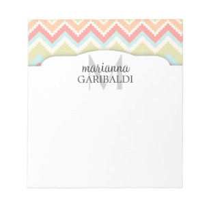 Trendy Girly aztekischer Druck personalisiert Notizblock