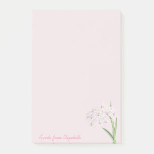 Trendy Girly Blume - Personalisiert Post-it Klebezettel