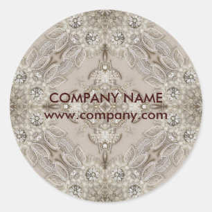 Trendy Girly Chic Gatsby Fashion Paris Lace Runder Aufkleber