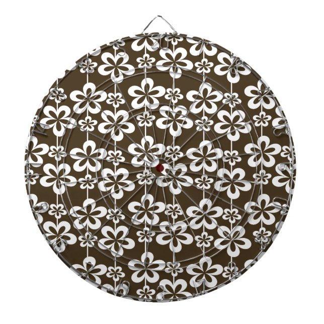 Trendy Girly Floral Pattern Dartscheibe (vorne)