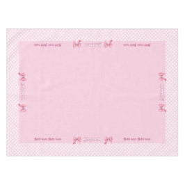 Trendy Girly Pink Kariertes Schachbrettmuster & Bo Tischdecke