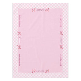 Trendy Girly Pink Kariertes Schachbrettmuster & Bo Tischdecke