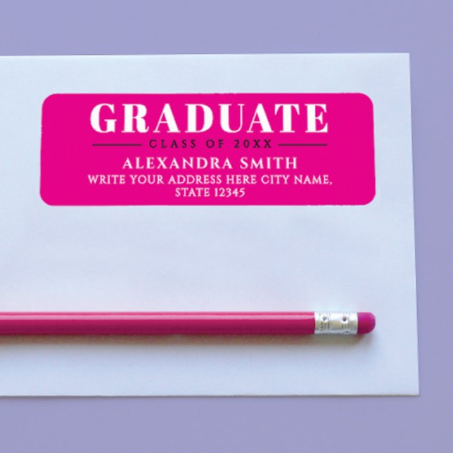 Trendy Girly Pink White Formal School Graduation (Von Creator hochgeladen)