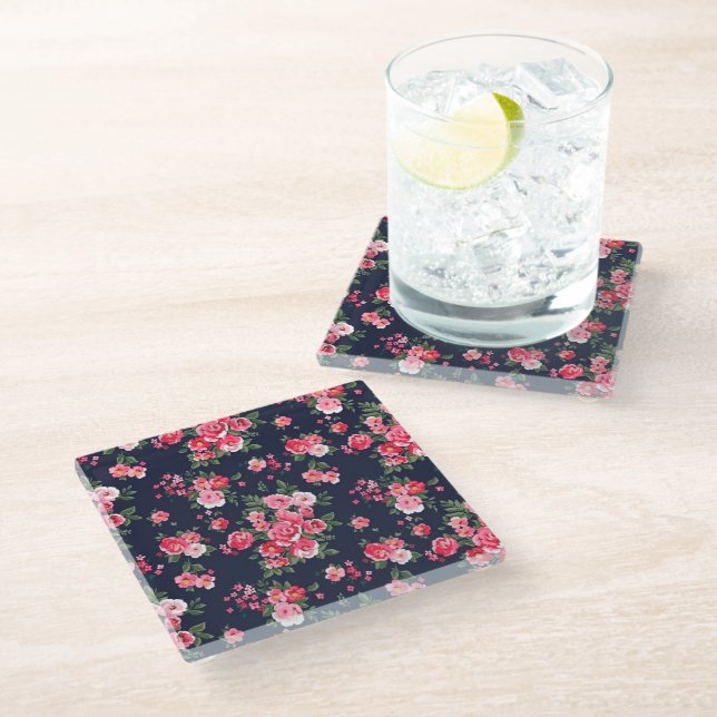 Trendy Glasuntersetzer (Schrägansicht)
