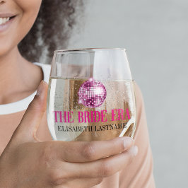 Trendy Glitzer Disco Bridge Junggeselinnen-Abschie Weinglas Ohne Stiel