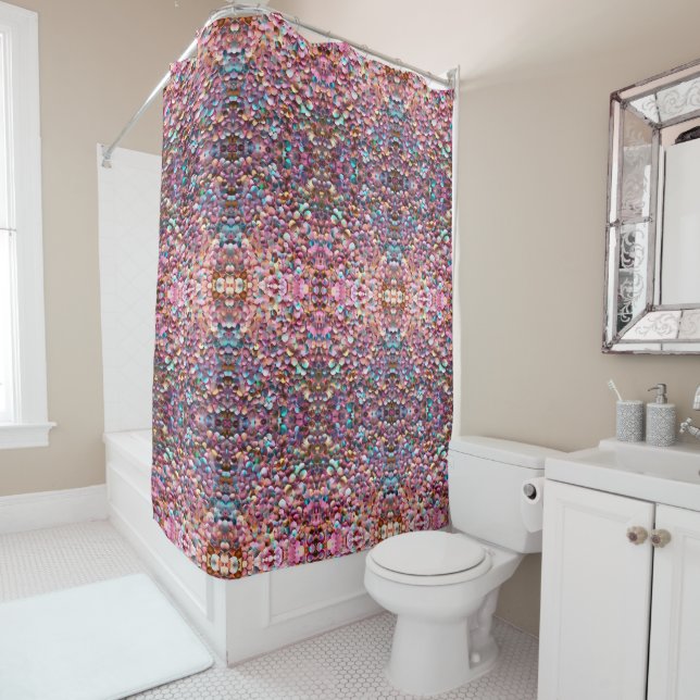 Trendy Glitzer Opal Holographic Collection Duschvorhang (Beispiel)
