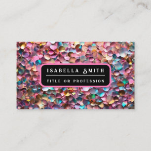 Trendy Glitzer Opal Holographic Collection Visitenkarte