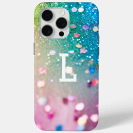 Trendy Glitzer Rainbow Mit Monogramm Case-Mate iPhone Hülle