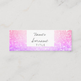 Trendy Glitzer-Rosa-lila Minigeschäfts-Karte Mini Visitenkarte