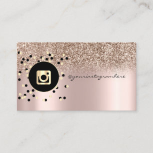 Trendy Glitzer Rose Gold Instagram Dots Visitenkarte