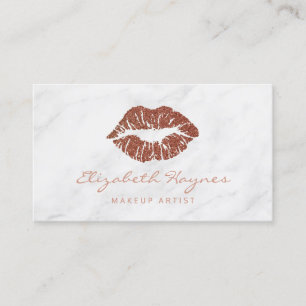 Trendy Glitzer Rose Gold Lippen Marbella Makeup Ar Visitenkarte