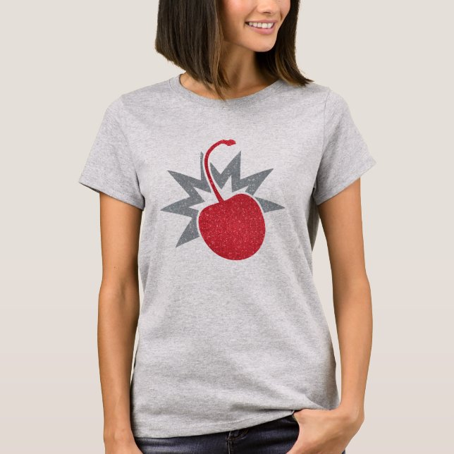Trendy Glitzy Cherry Bomb T-Shirt (Vorderseite)