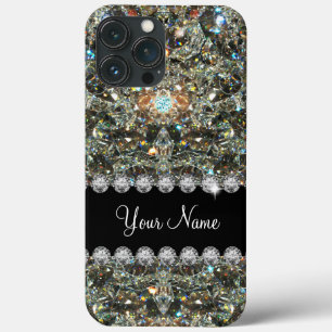 Trendy Glitzy Imitats Bling Jewels Monogram Case-Mate iPhone Hülle