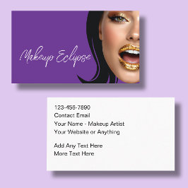 Trendy Glitzy Makeup Artist Business Cards Visitenkarte