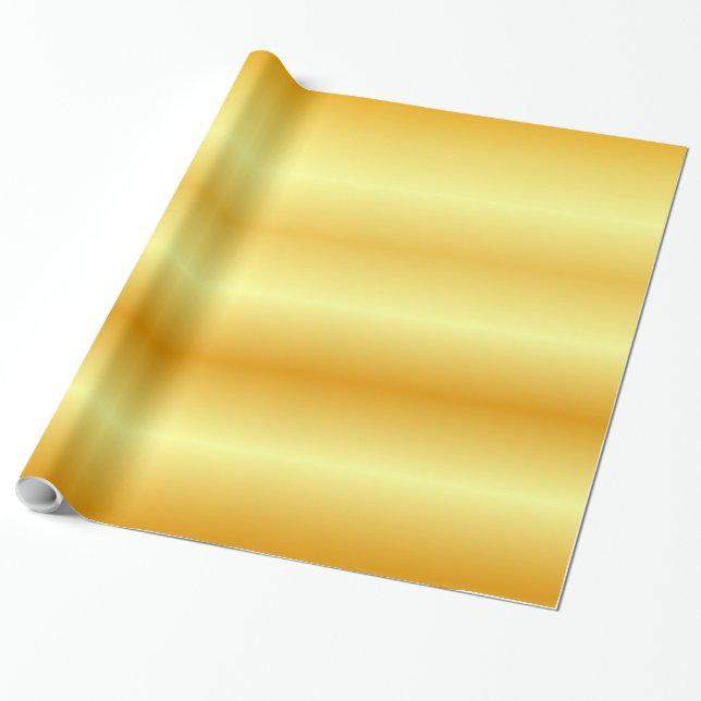 Trendy Glossy Imitate Goldenes Paradies für Klette Geschenkpapier (Ungerollt)