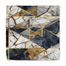 Trendy Gold Black Geometric Marmormuster