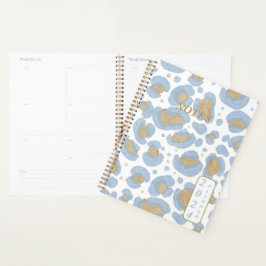Trendy Gold Blue Notes 2024 Planer