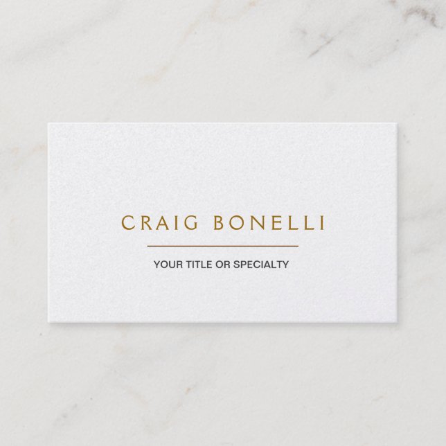Trendy Gold Business Card Visitenkarte (Vorderseite)
