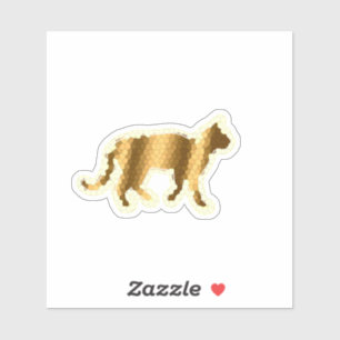 Trendy Gold Cat Aufkleber